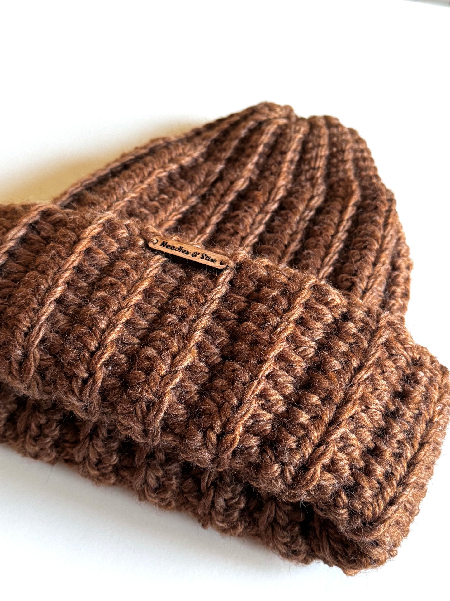 Cinnamon Chunky Crochet Beanie