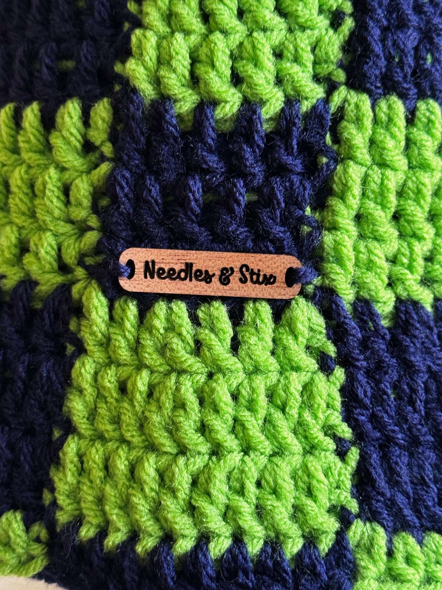 Checkered Crochet Bucket Hat