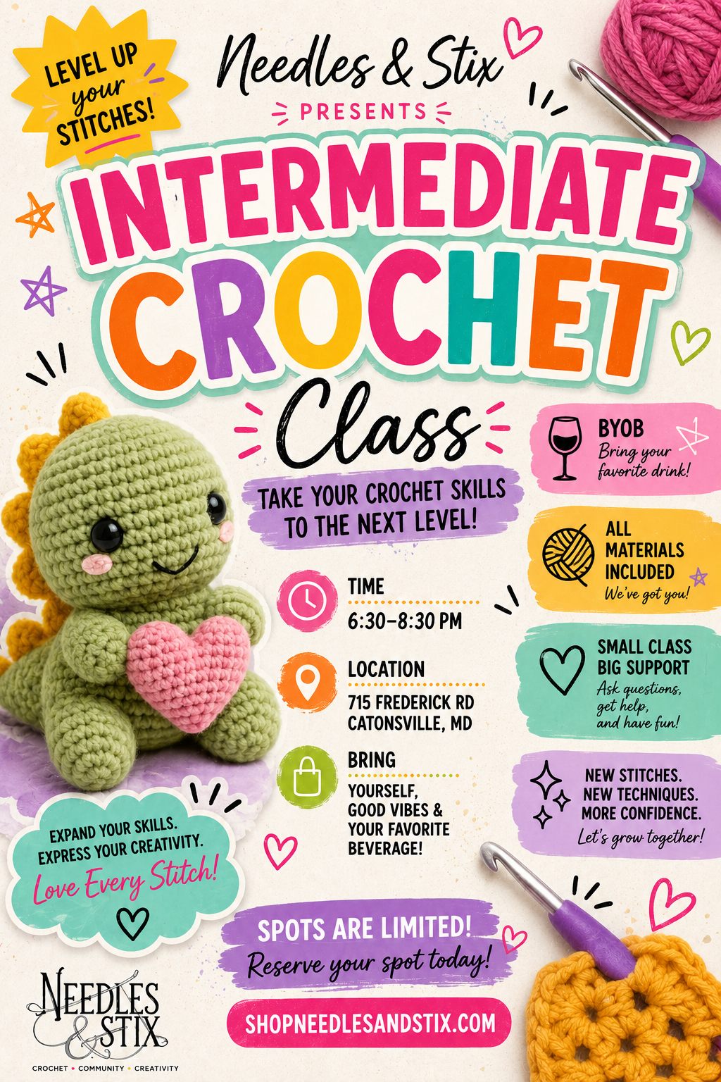 Intermediate Crochet Class 🧶✨