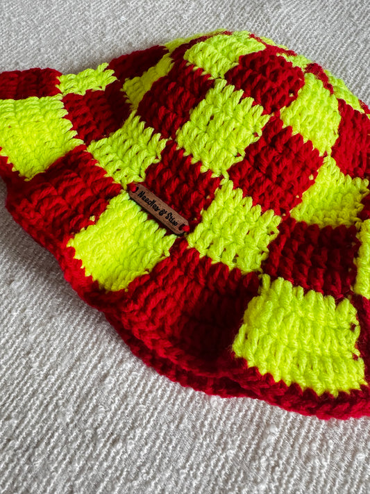 Freddie Checkered Bucket Hat
