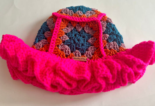 Gran Me Crochet Ruffle Hat