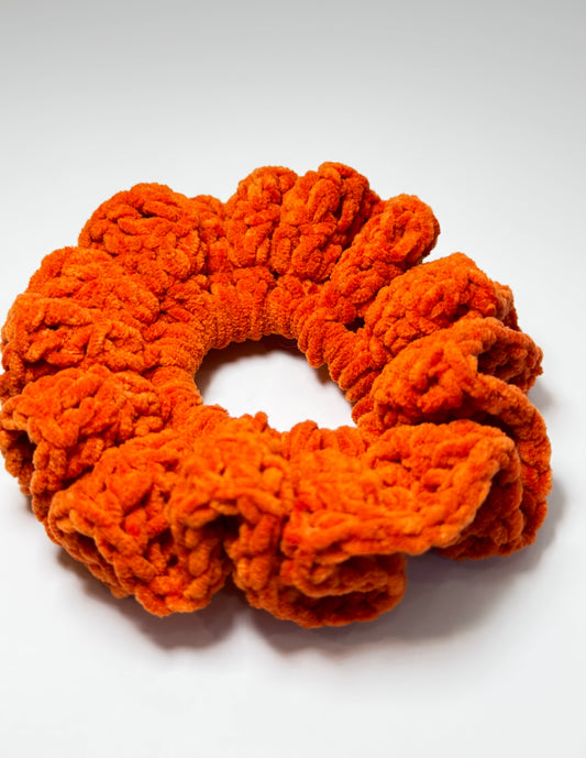 Pumpkin Crochet Scrunchie