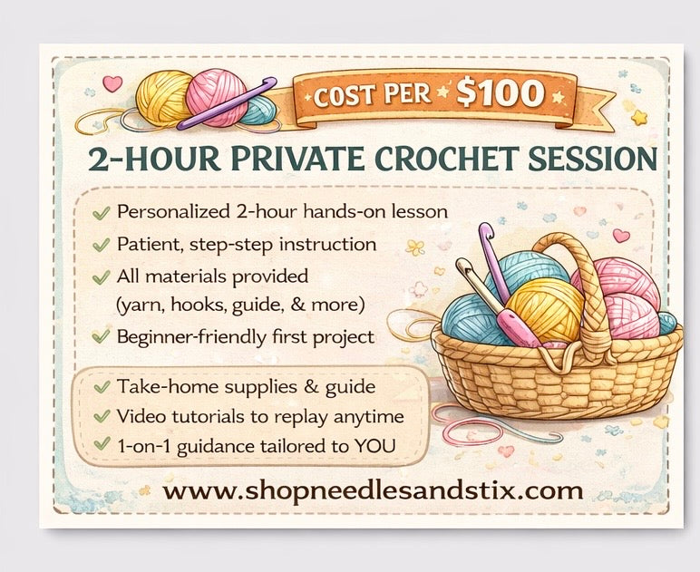2 hour private crochet session