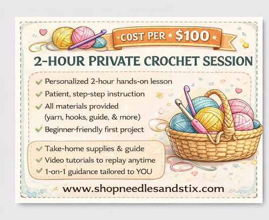 2 hour private crochet session
