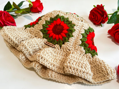 Rose Me crochet bucket hat