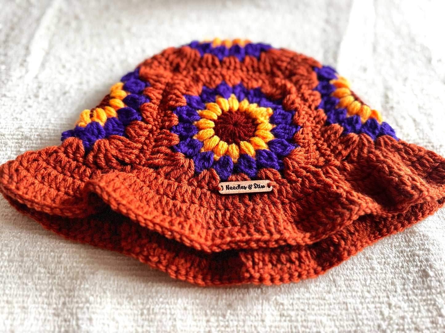 Crochet Sunflower Bucket Hat