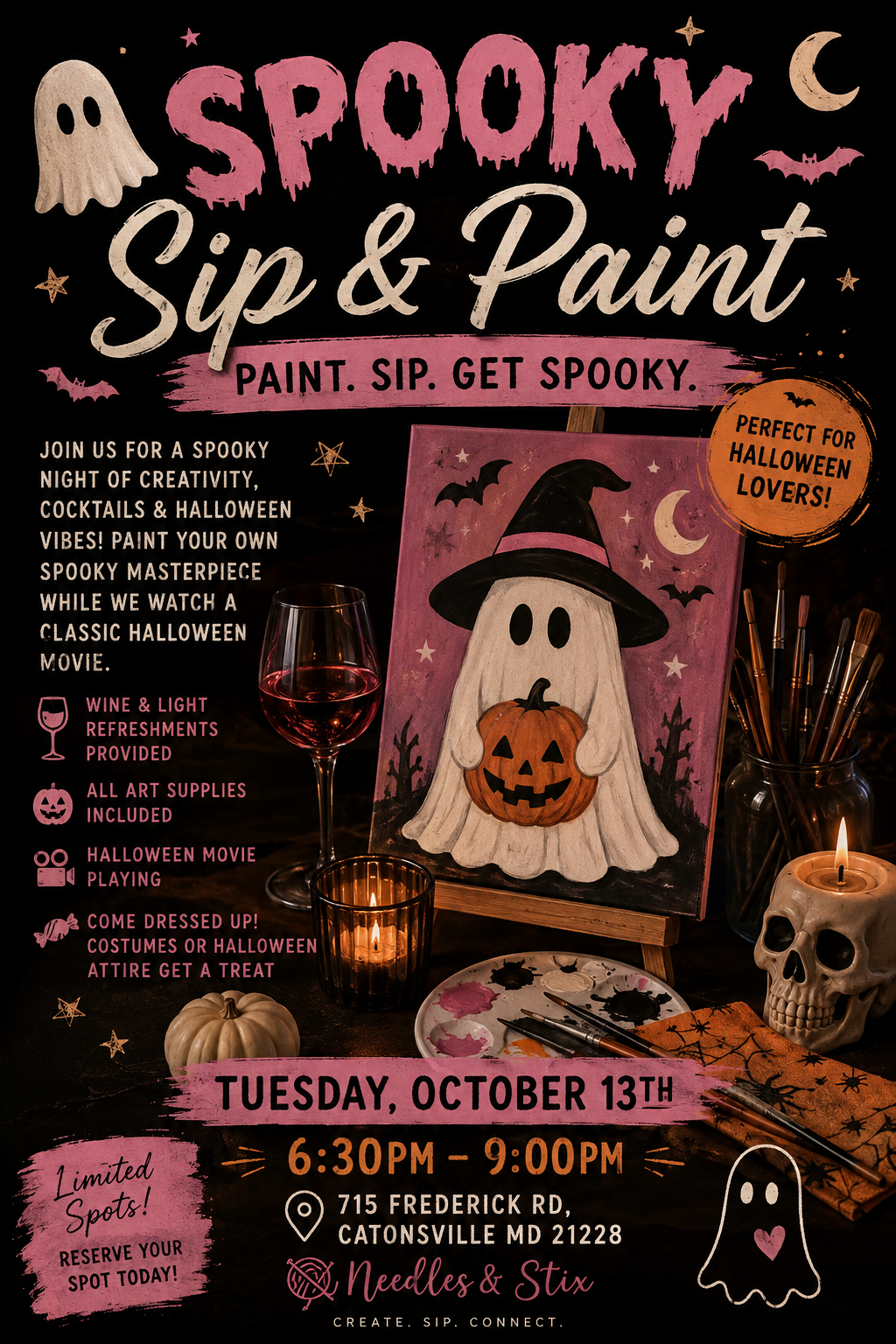 👻 Spooky Sip & Paint 🎃