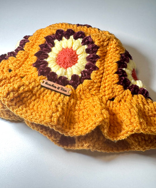 Vintage Crochet Bucket Hat