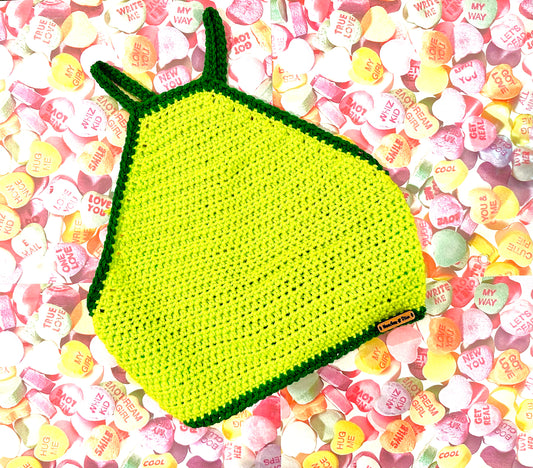 Lime Light Crochet Halter Top