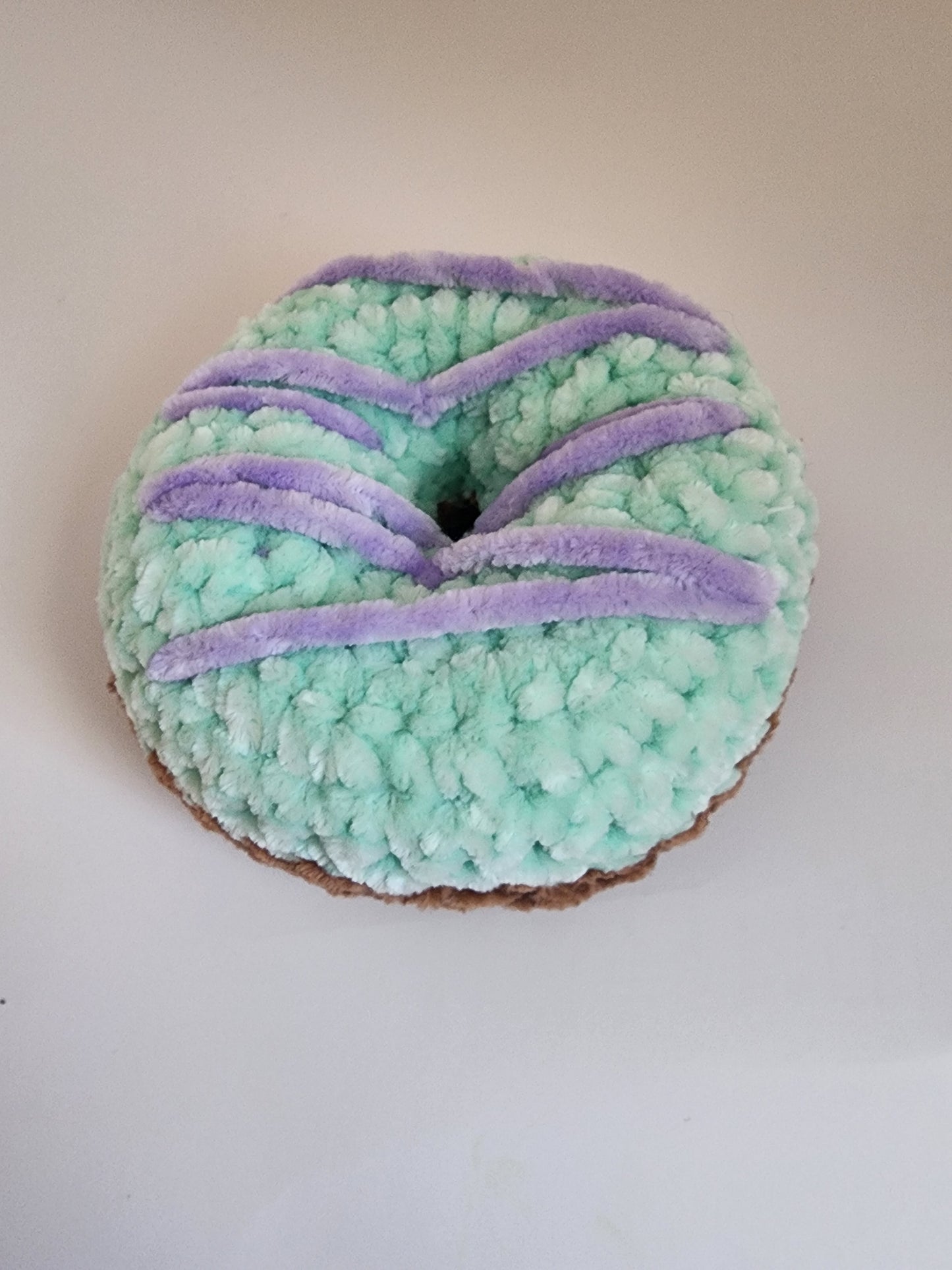 Minty Hue Crochet Donut