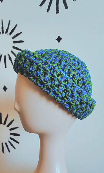 Crochet Earth Beanie (shortie)